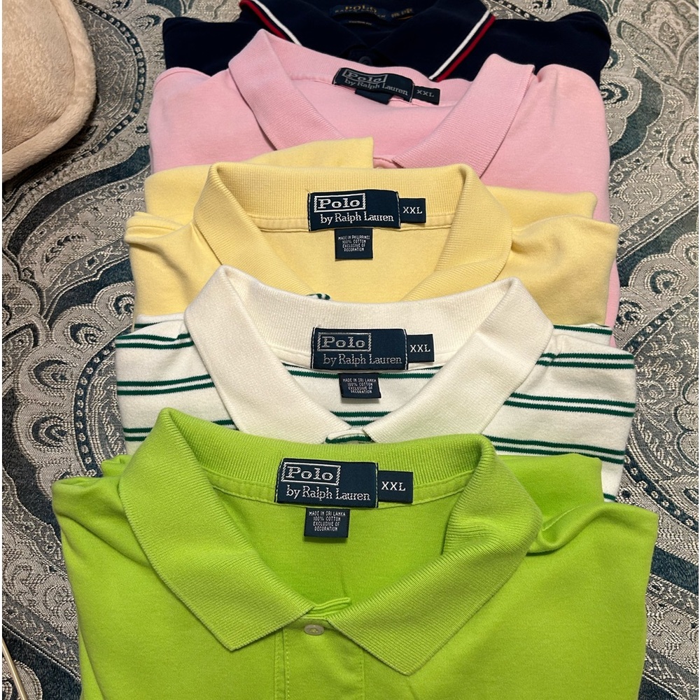 Lot of 5 XXL Men’s Ralph Lauren Polo Shirts